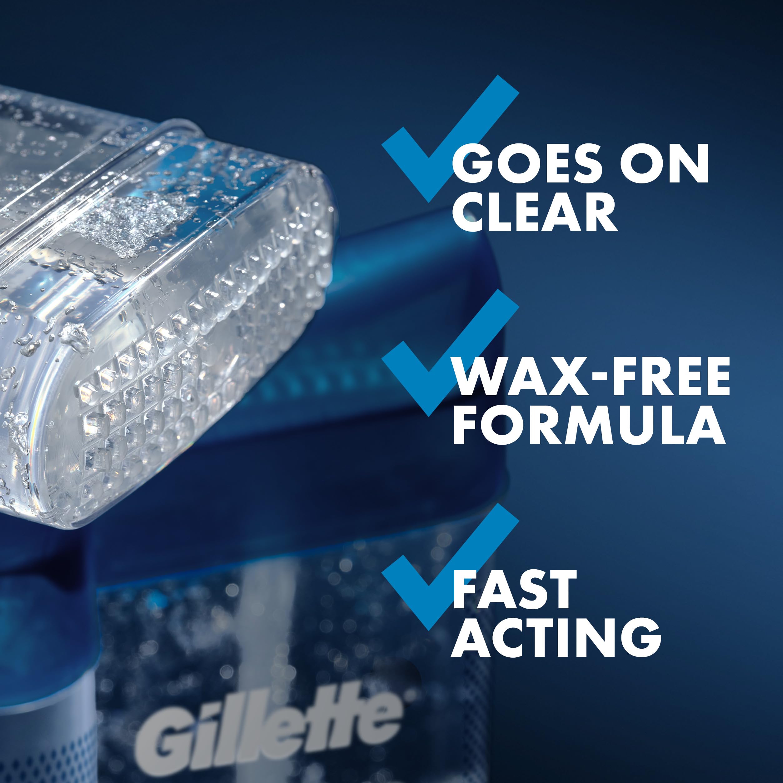 Gillette SkinShield three-point-eight-ounce bottle front view with clear gel.