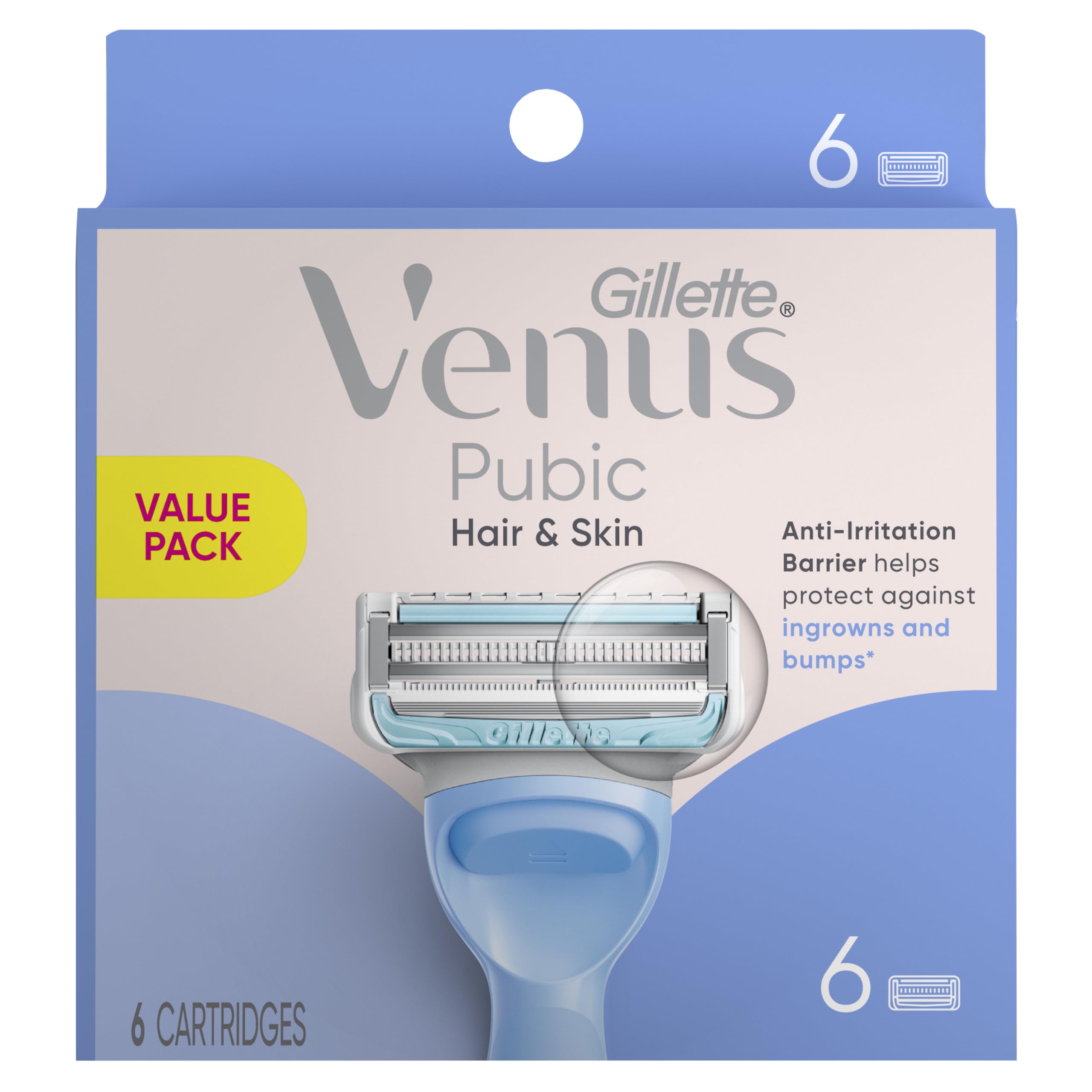 Gillette Venus Intimate Razor dermatologist-tested label and trusted safety
