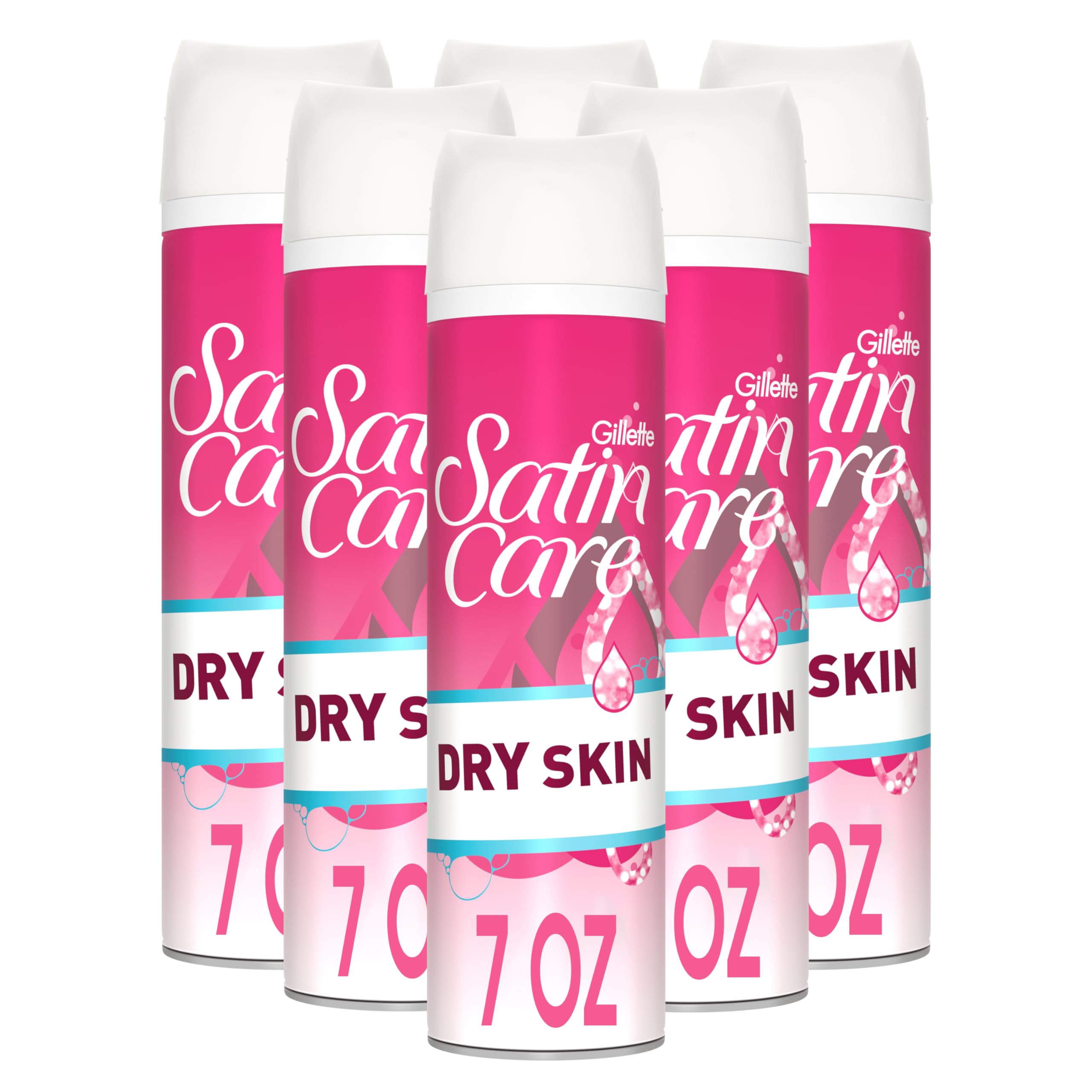 Gillette Venus Satin Care Dry Skin gel delivers rich lather for a smooth shave.