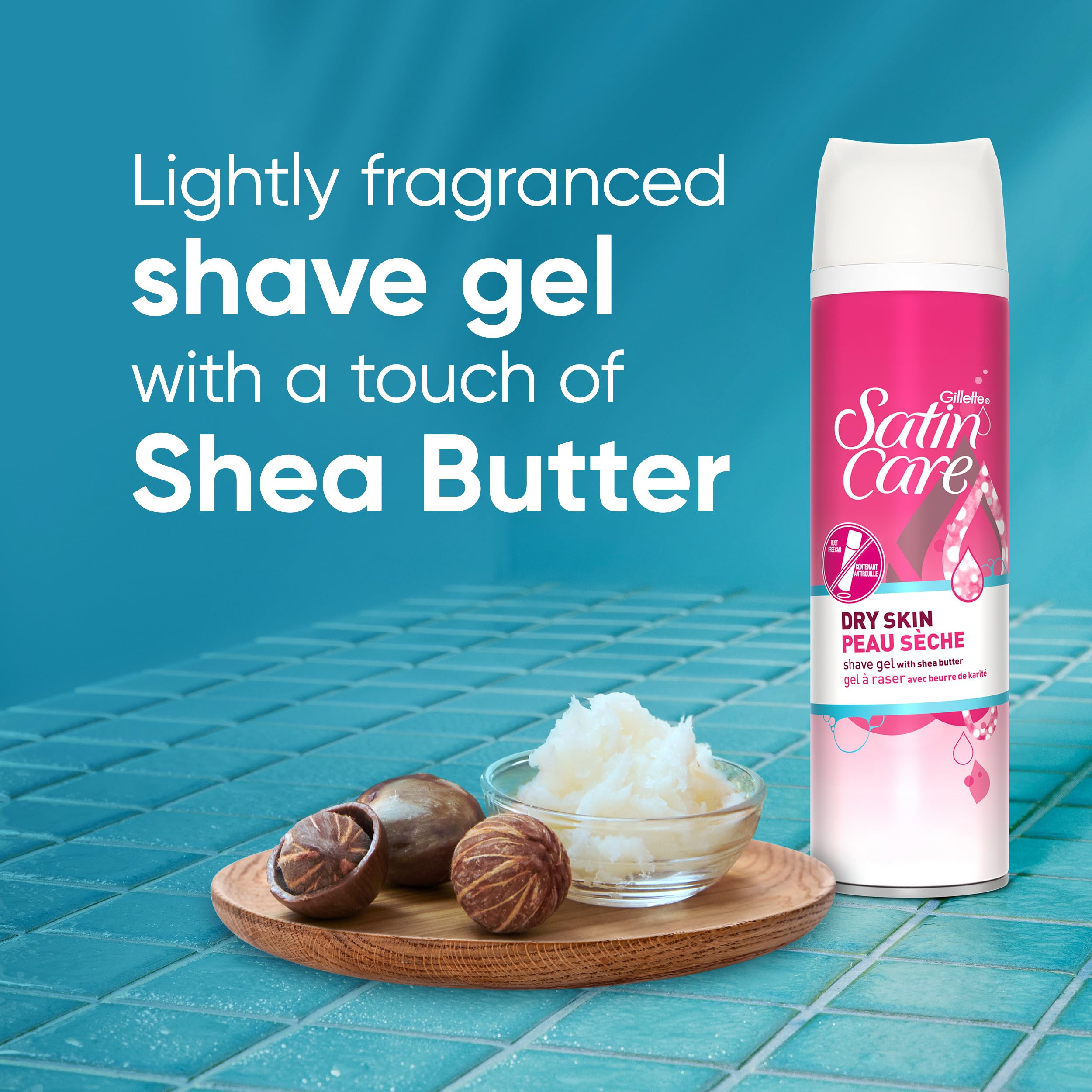 Rust-free can design helps prevent rust rings in your shower.