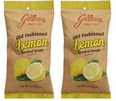Gilliam lemon drops sanded texture in a 4.5 oz bag for nostalgic snacking.