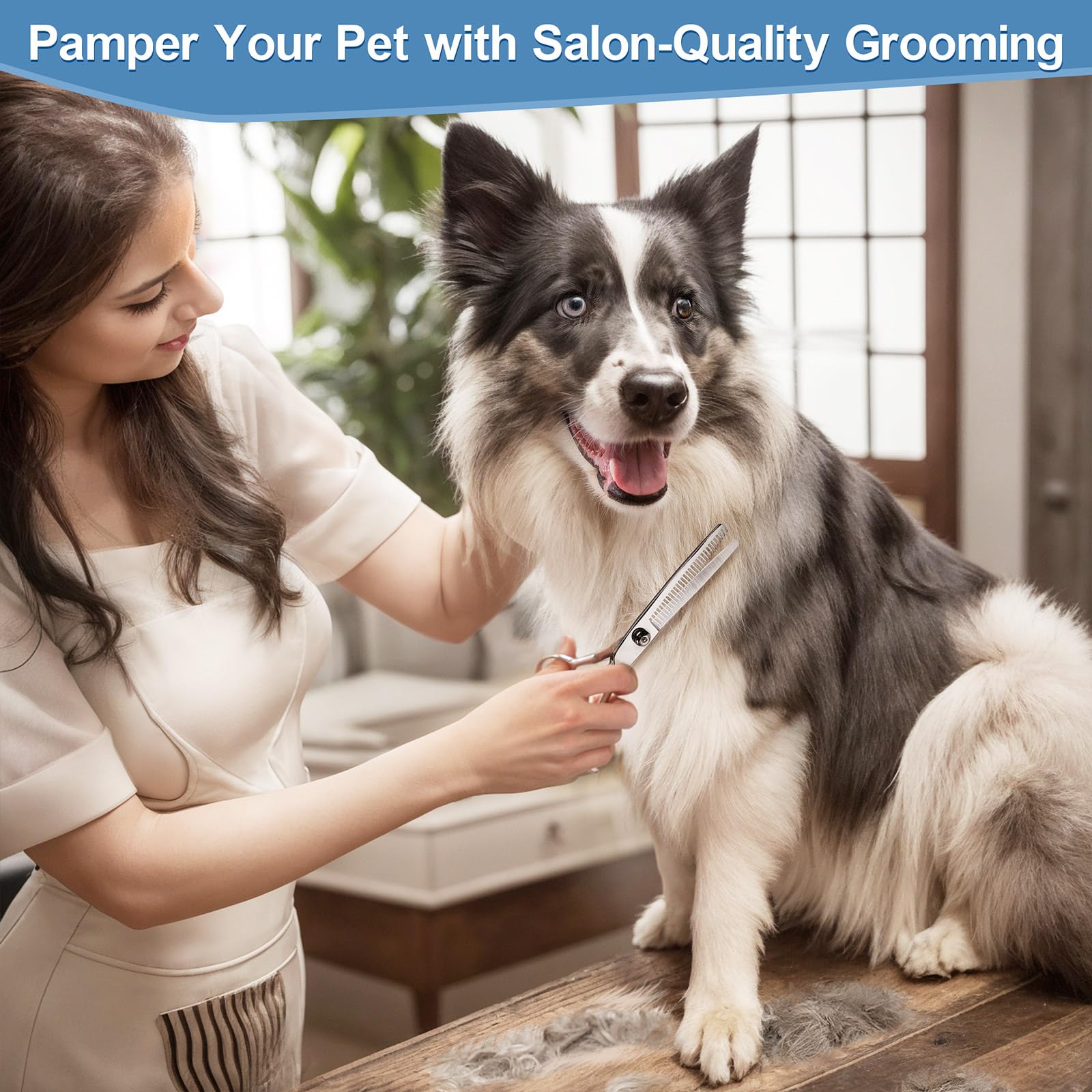 Gimars safety round-tip design protects pets during trimming.