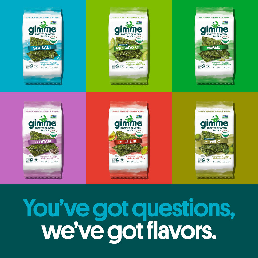 GimMe seaweed chili lime pack featuring bold, zesty seasoning