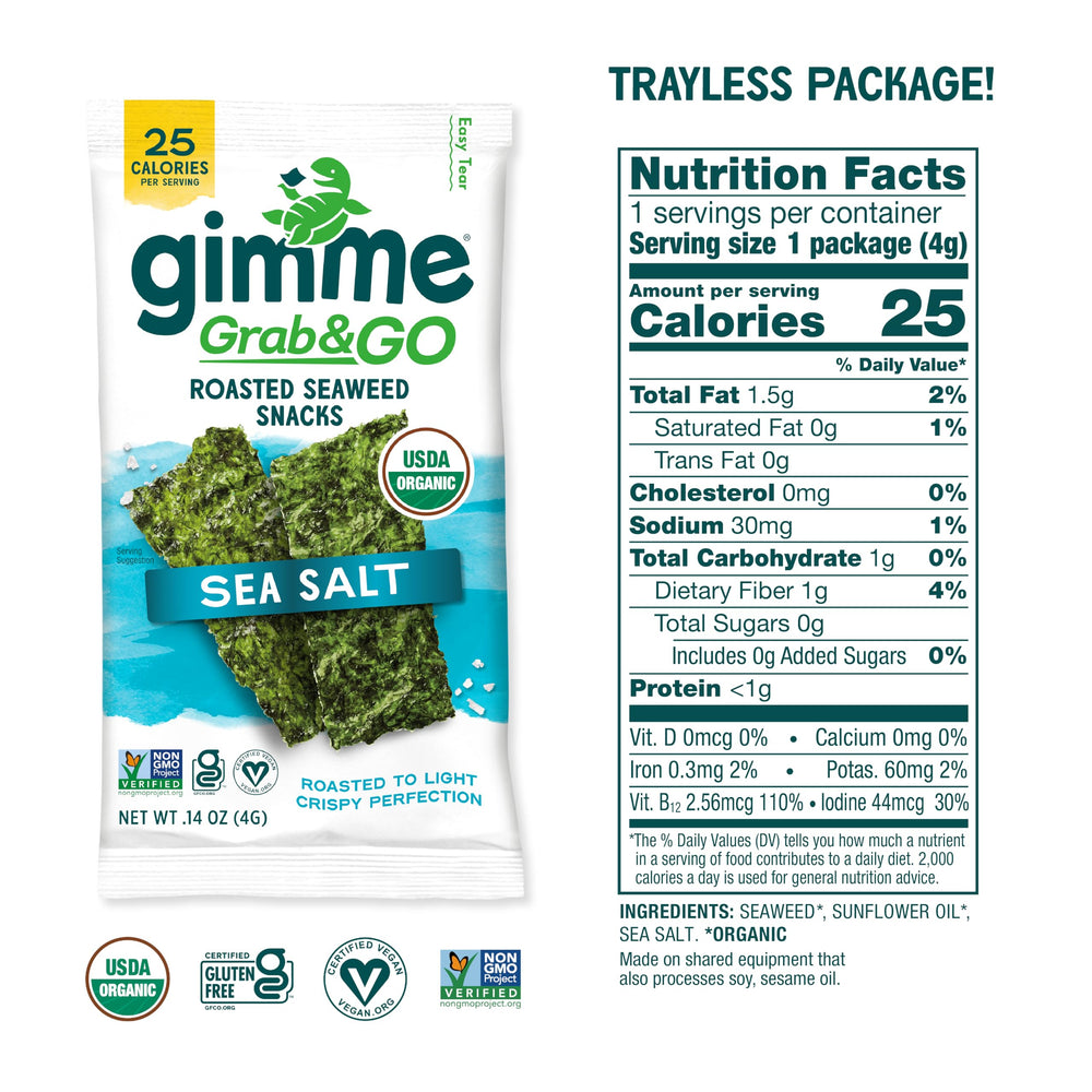 gimMe Seaweed Grab & Go crispy seaweed close-up highlighting light, crunchy texture