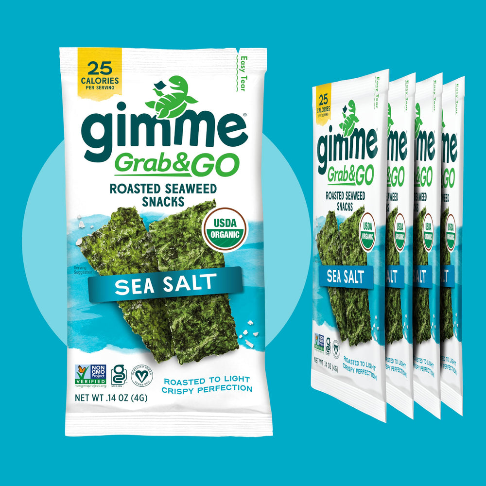 gimMe Seaweed Grab & Go sustainably harvested seaweed origin close-up