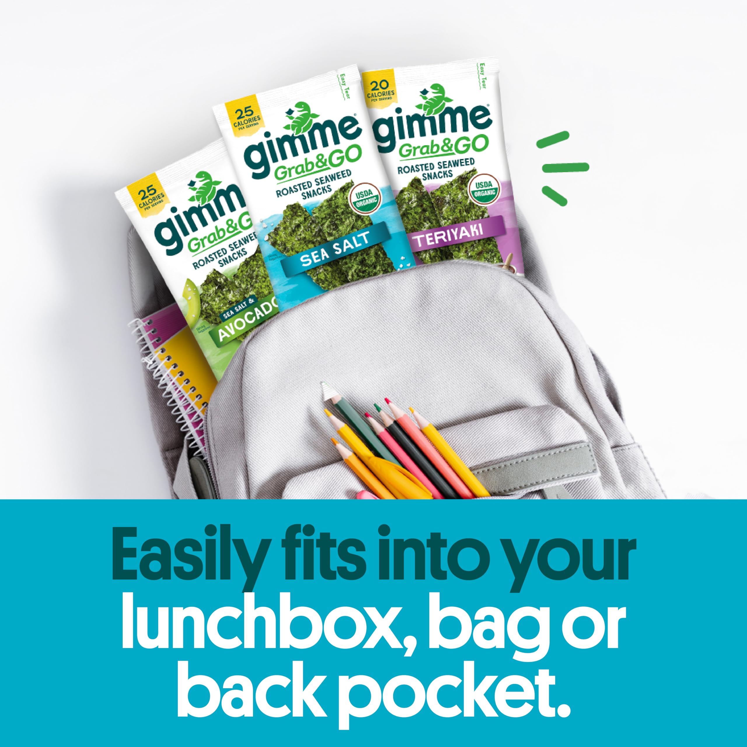 gimMe Seaweed Grab & Go sea salt flavor close-up