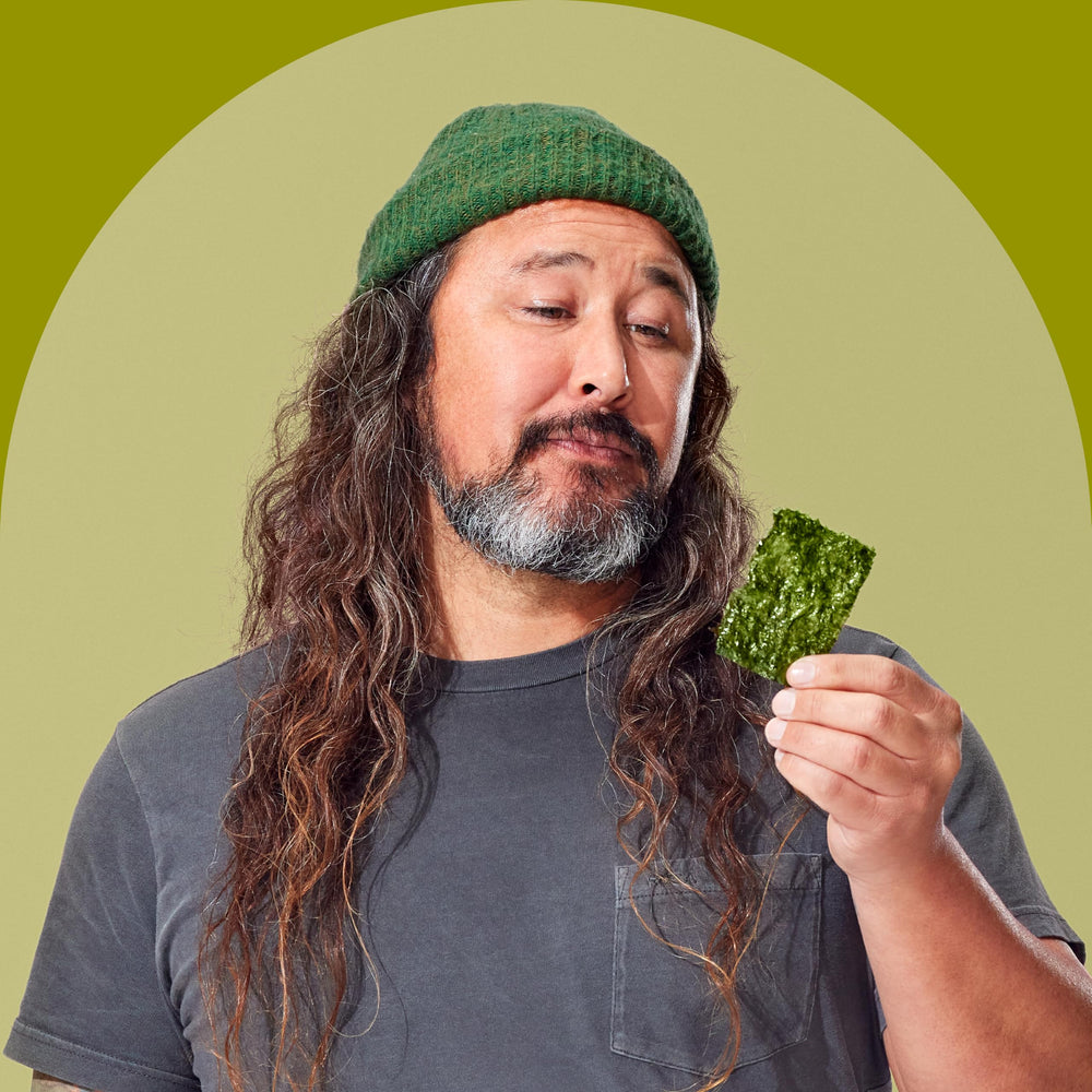 GimMe keto vegan gluten-free seaweed snack fits low-carb menus.