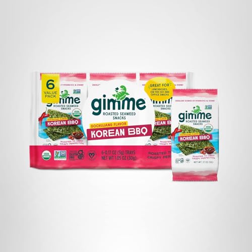 gimMe Seaweed New KBBQ pack: Korean BBQ twist, convenient snack.