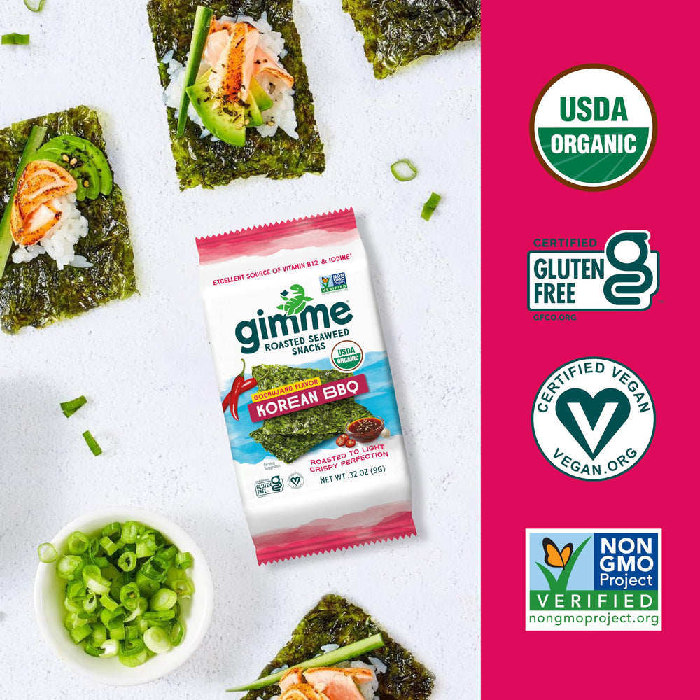 gimMe Seaweed Wasabi pack: bold heat for snacks.