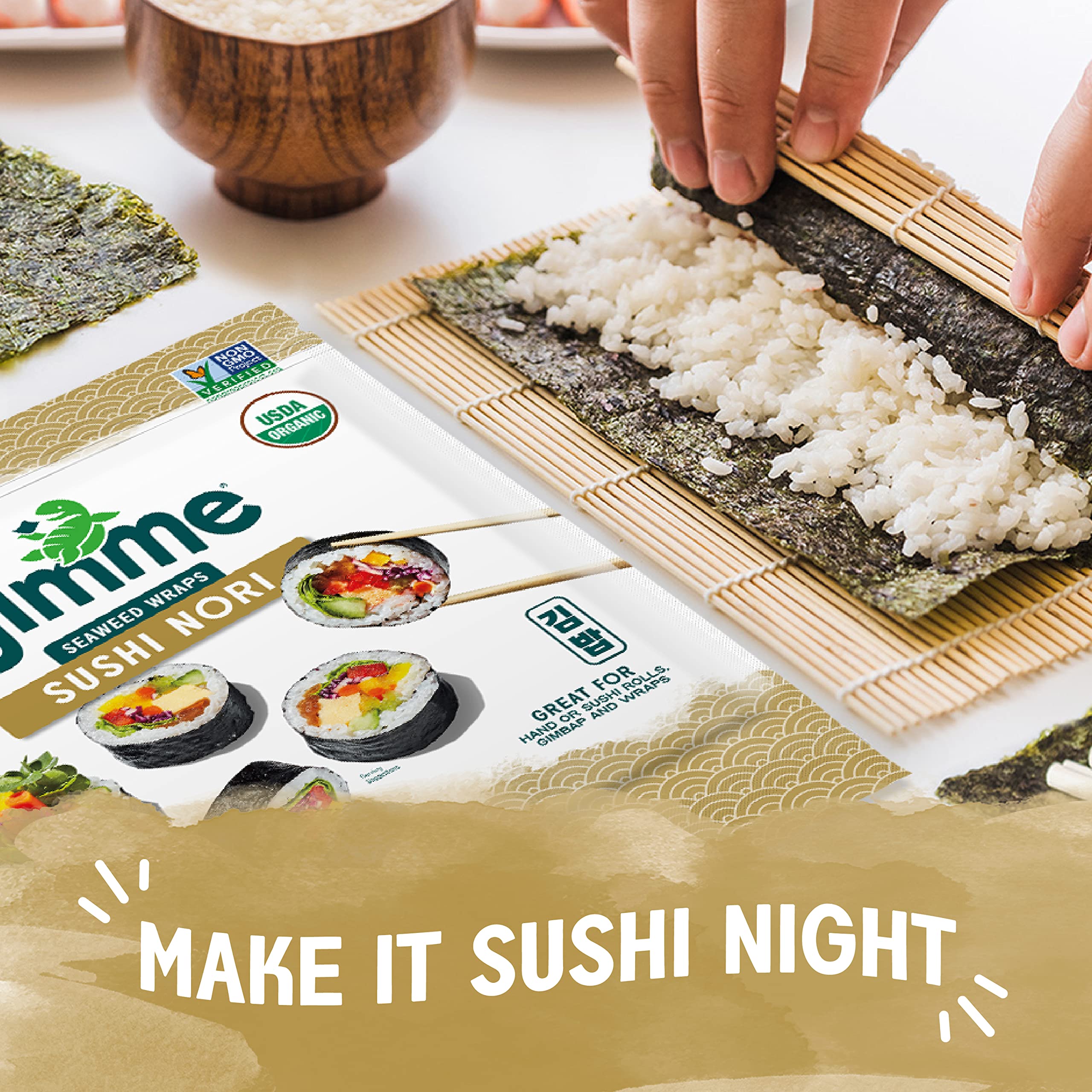 GimMe Seaweed Nori restaurant-quality container; premium meal prep packaging.