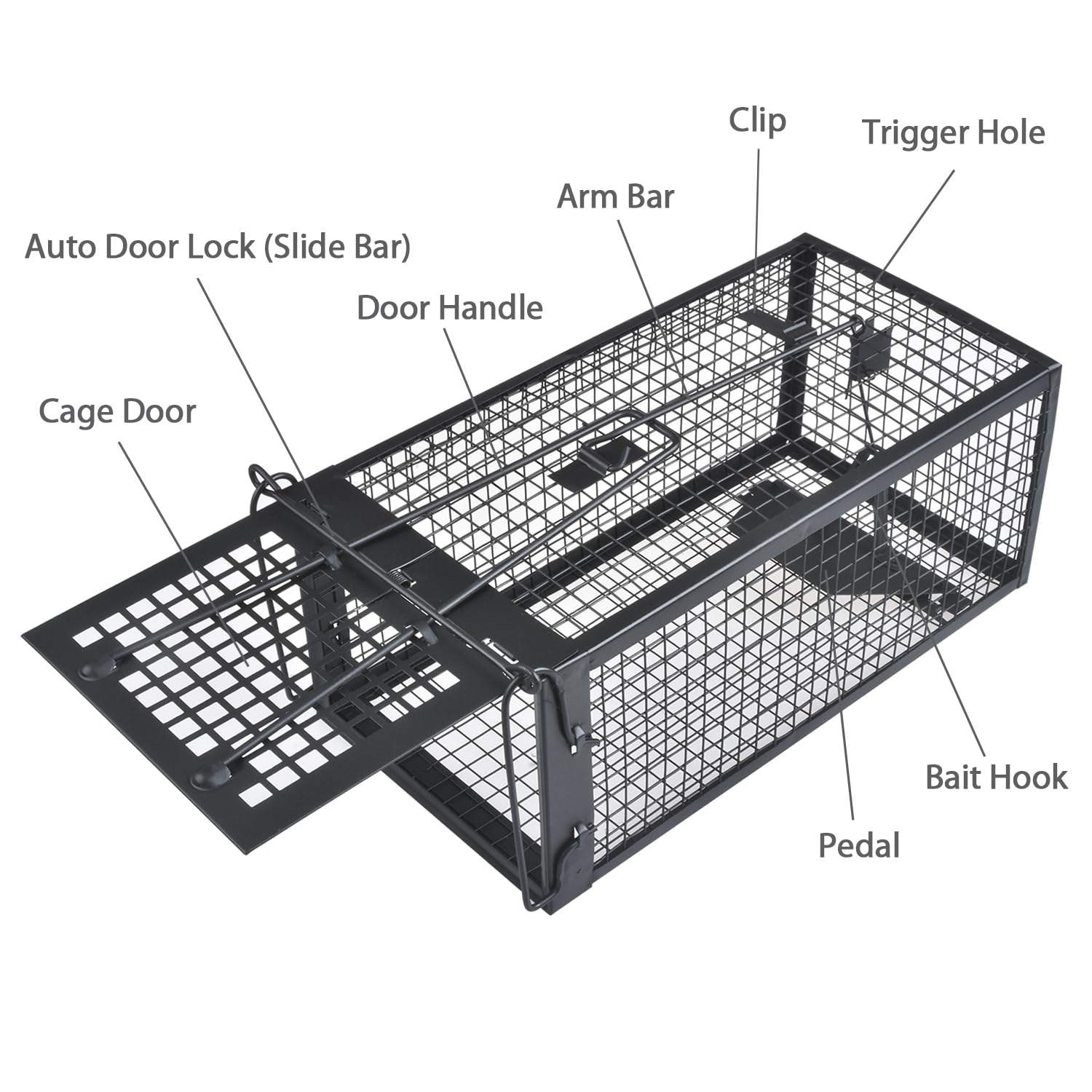 Gingbau Live Trap with galvanized iron frame resists rust