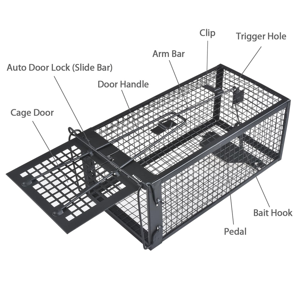 Gingbau Live Trap with galvanized iron frame resists rust