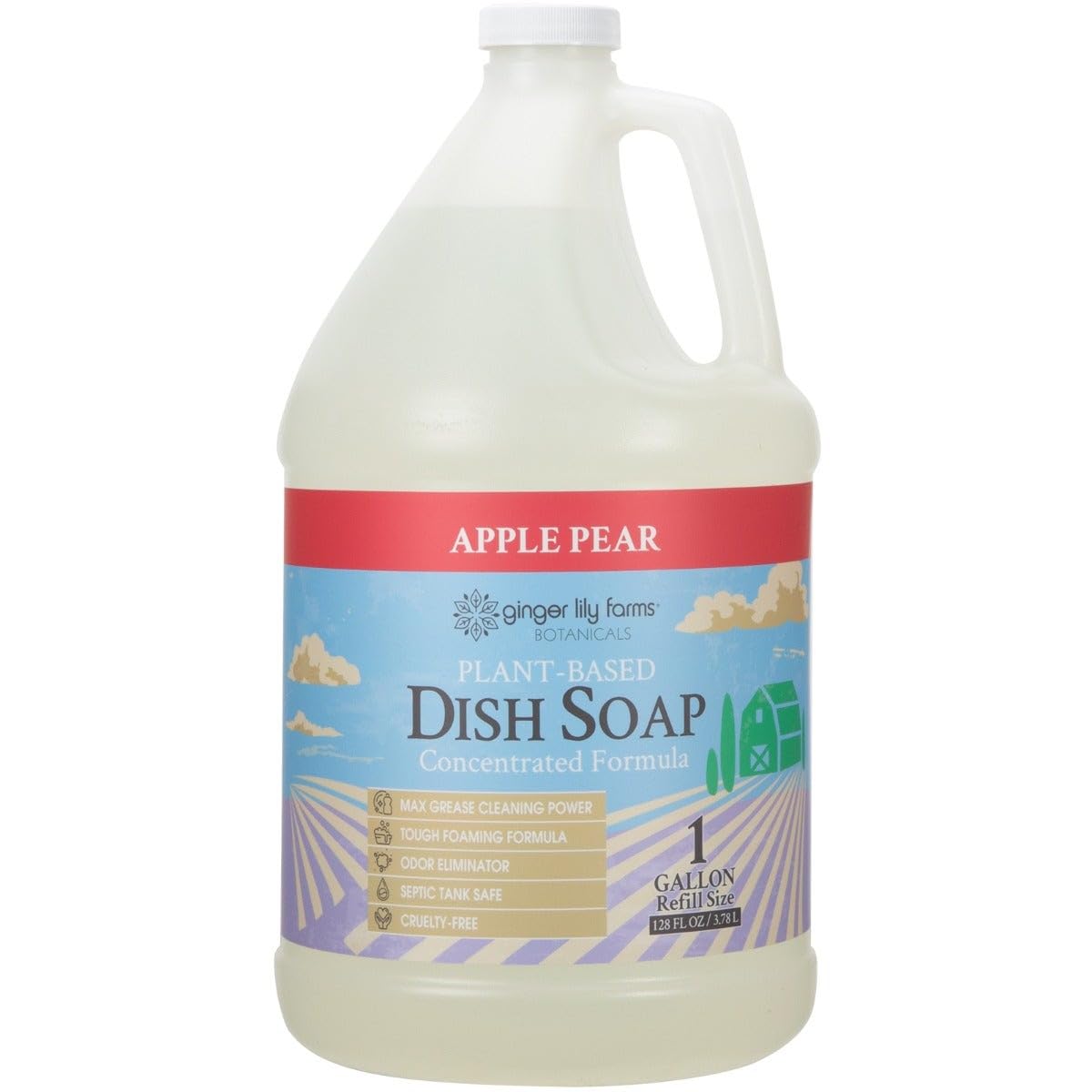 Ginger Lily Farms Botanicals dish soap demonstrates grease-cutting power for sparkling dishes