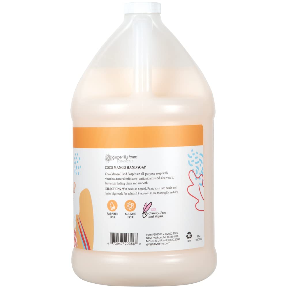 Ginger Lily Farms Botanicals gallon refill packaging reduces plastic waste