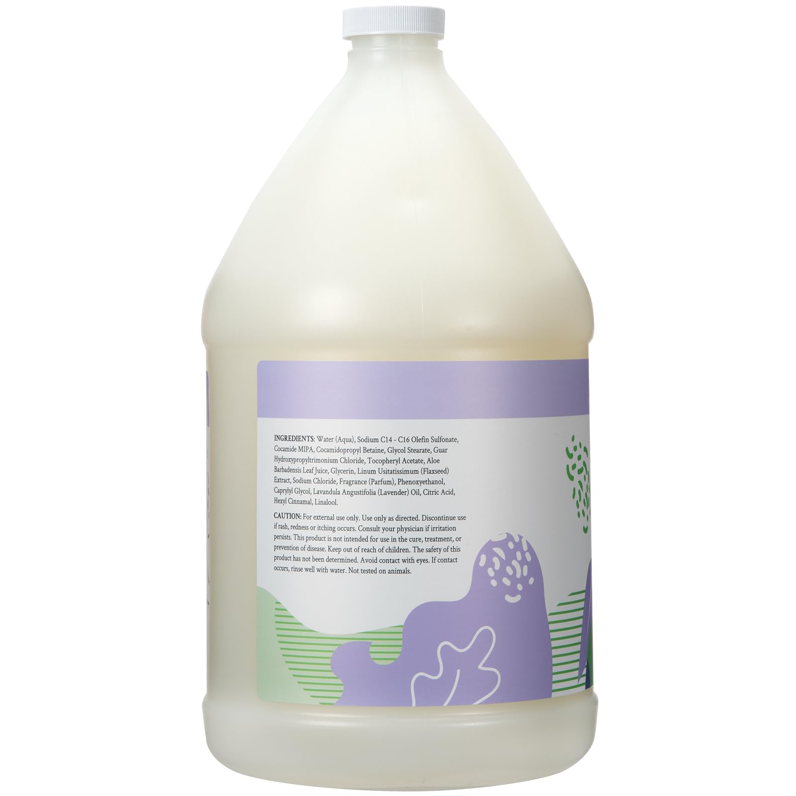 Ginger Lily Farms botanicals ingredient list on bottle showing vegan and cruelty-free details.