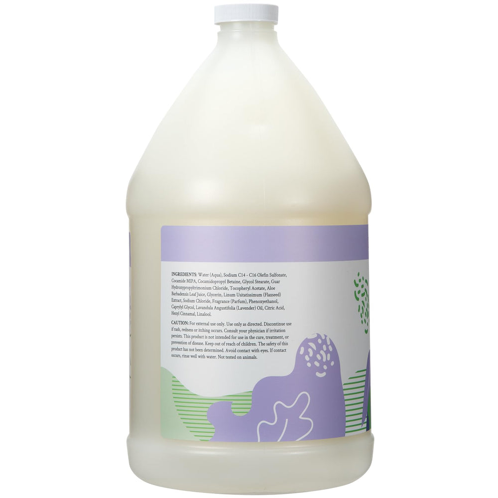 Ginger Lily Farms botanicals ingredient list on bottle showing vegan and cruelty-free details.