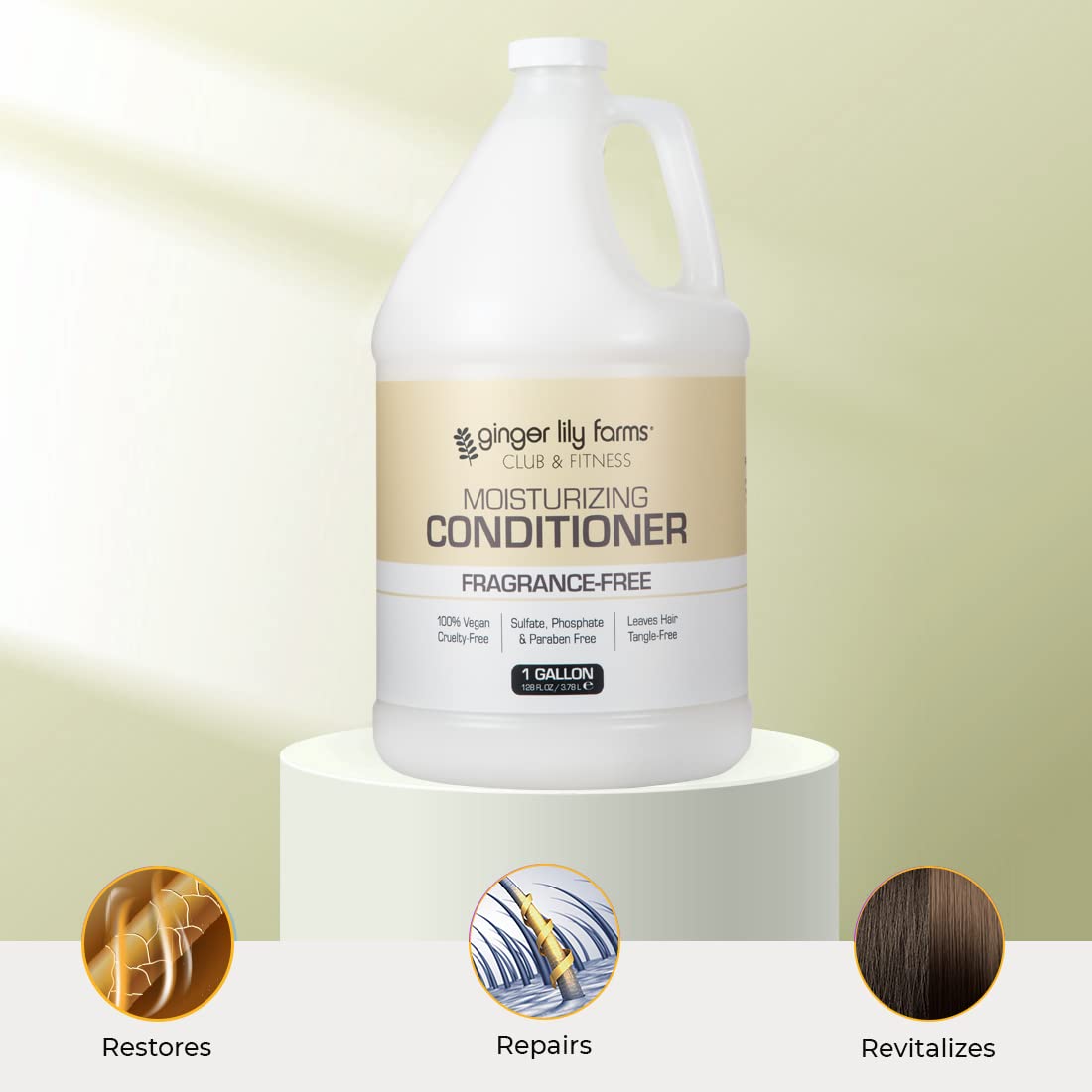 Ginger Lily Farms 1-gallon refill packaging for locker rooms