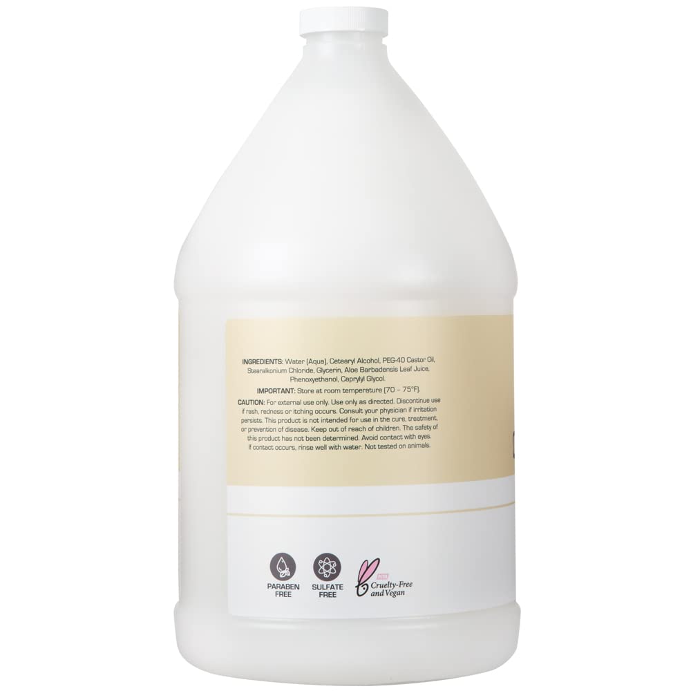 Ginger Lily Farms aloe-enriched formula shown on conditioner bottle