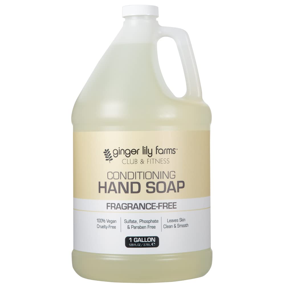 Ginger Lily Farms club & fitness hand soap refill gallon for eco-friendly facilities.