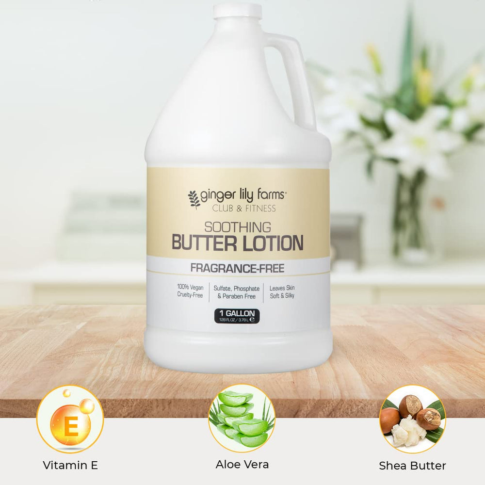 Ginger Lily Farms 1-gallon refill ready for locker rooms and home use.