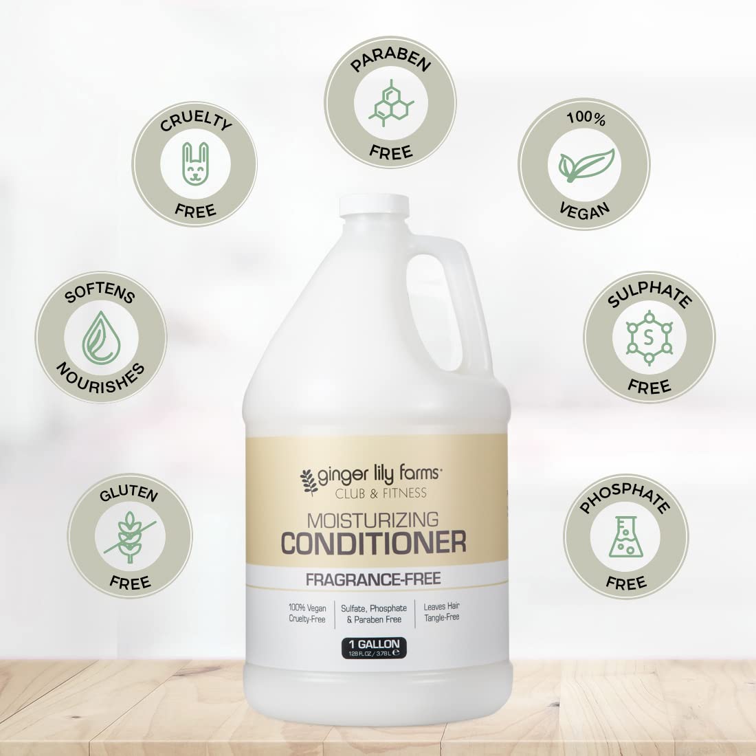 Ginger Lily Farms vegan cruelty-free label on conditioner