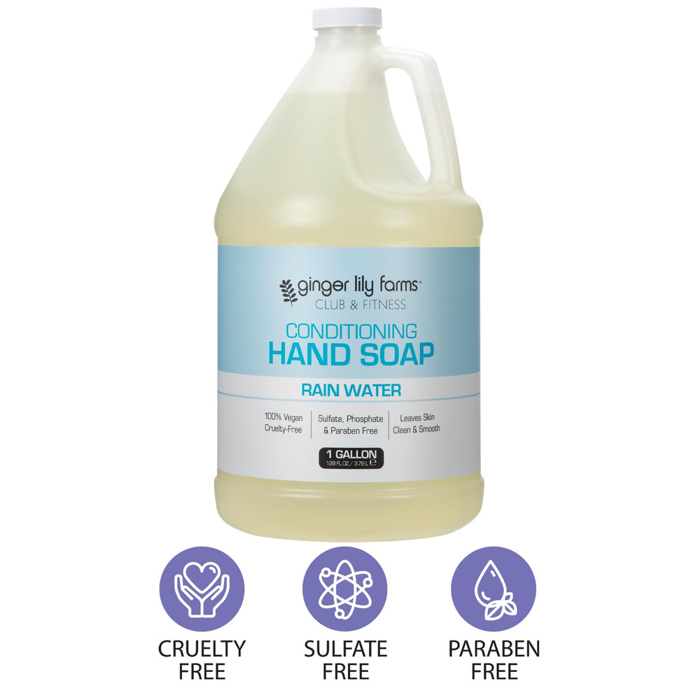 Ginger Lily Farms creamy lather close-up shows rich conditioning texture for gentle cleansing.