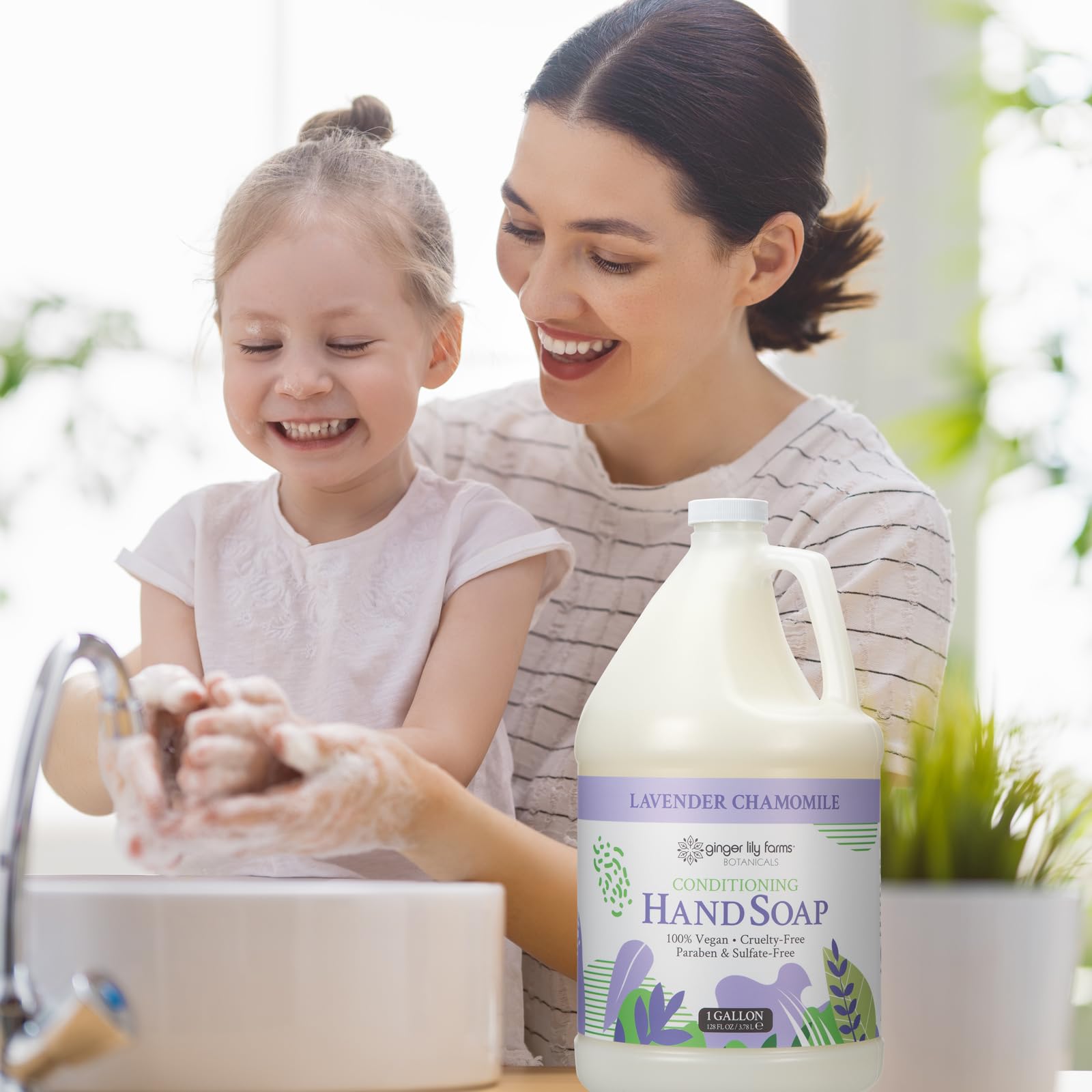 Ginger Lily Farms Botanicals label highlights toxin-free, paraben-free, gluten-free formula.