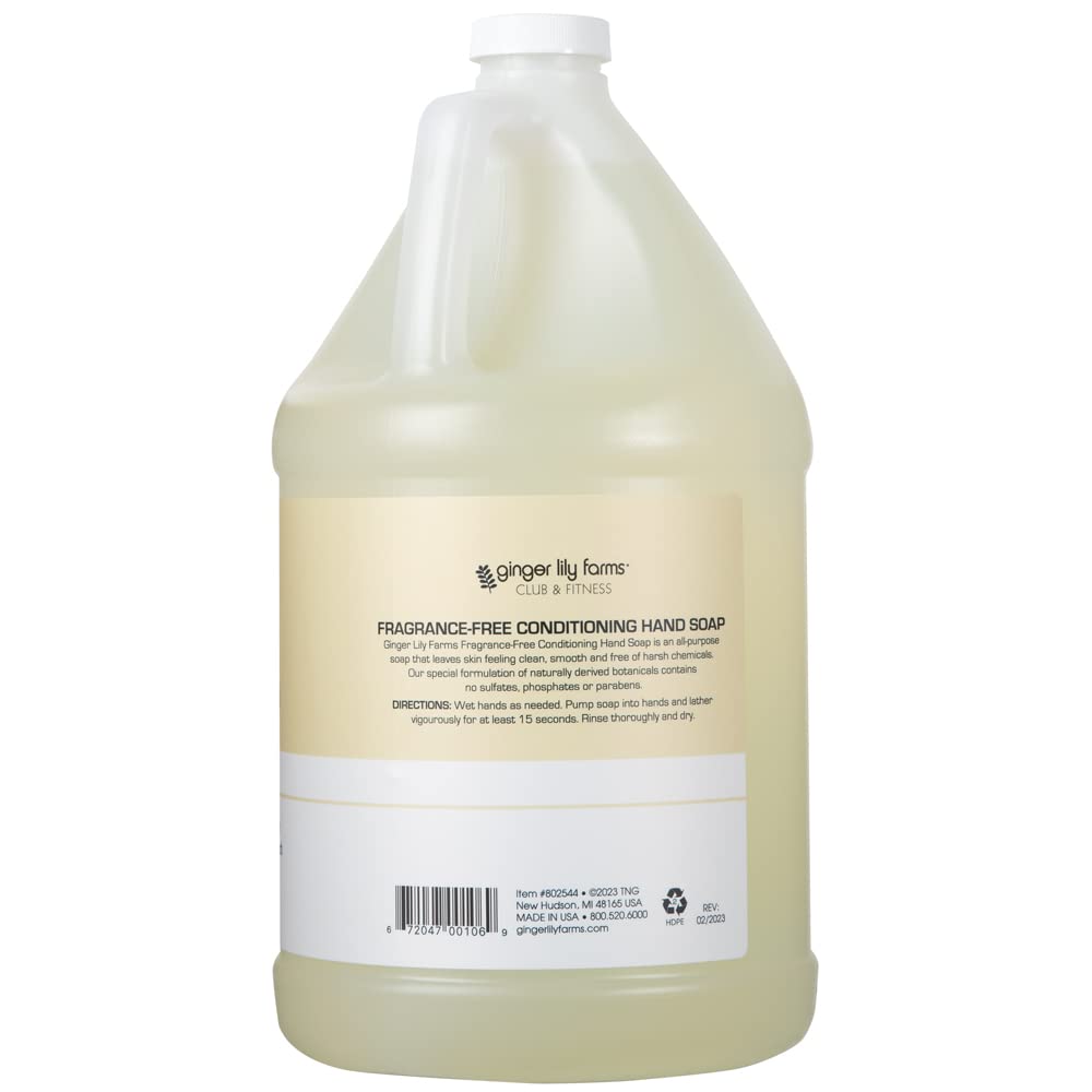 Ginger Lily Farms fragrance-free hand soap in a pump bottle for sensitive skin.