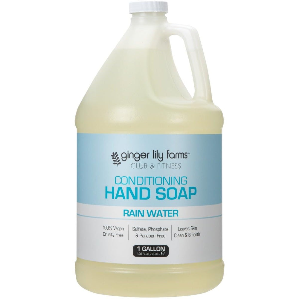 Ginger Lily Farms hand soap refill bottle showing brand logo for economical refills.