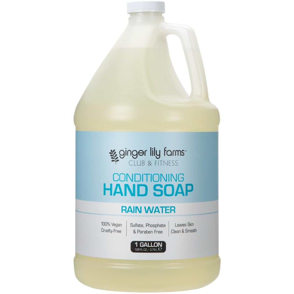Ginger Lily Farms hand soap refill bottle showing brand logo for economical refills.