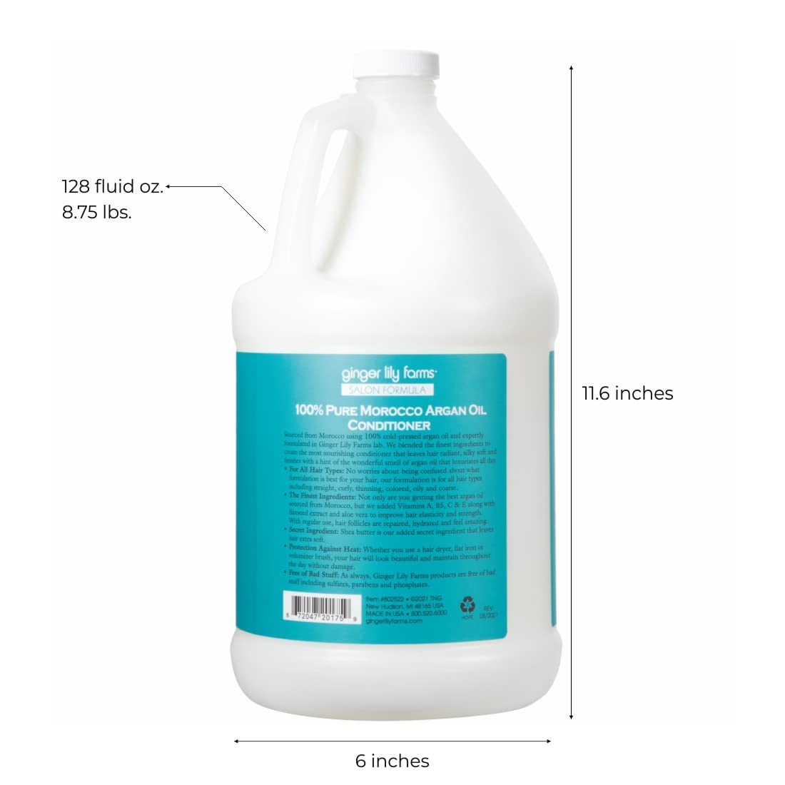 Ginger Lily Farms conditioner pump ready for daily salon or home use.