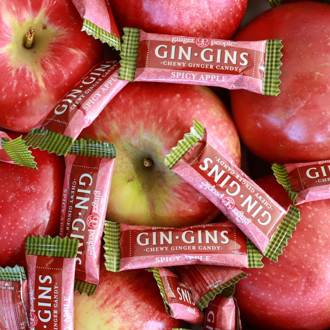 The Ginger People GIN GINS chews are individually wrapped for travel convenience.