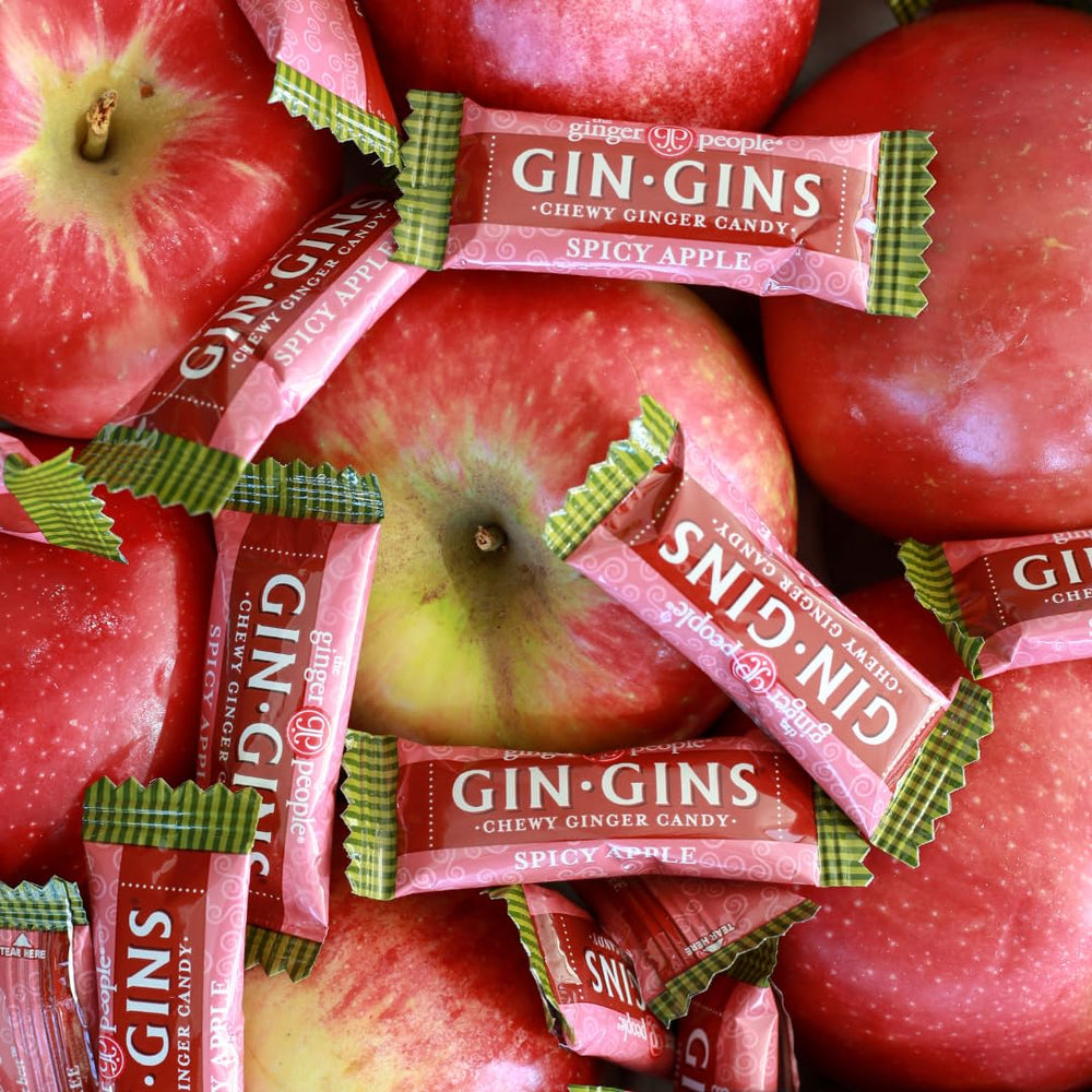 The Ginger People GIN GINS chews are individually wrapped for travel convenience.