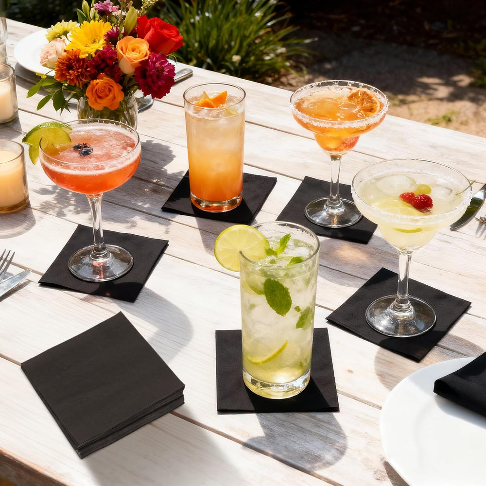 Ginkgo 2-ply napkins deliver reliable absorbency for cocktails and snacks.