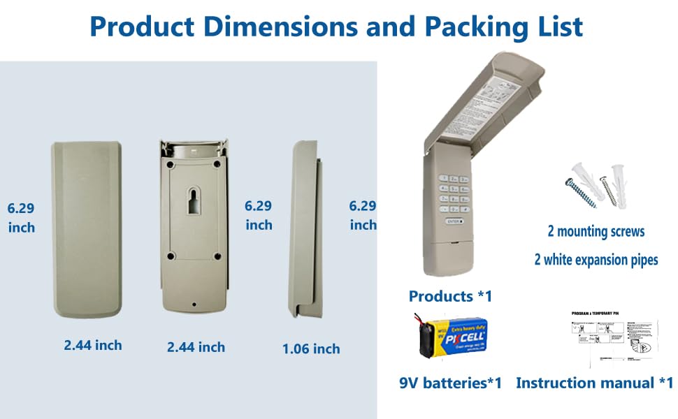 GIOATY universal keypad rain cover included protects during weather.
