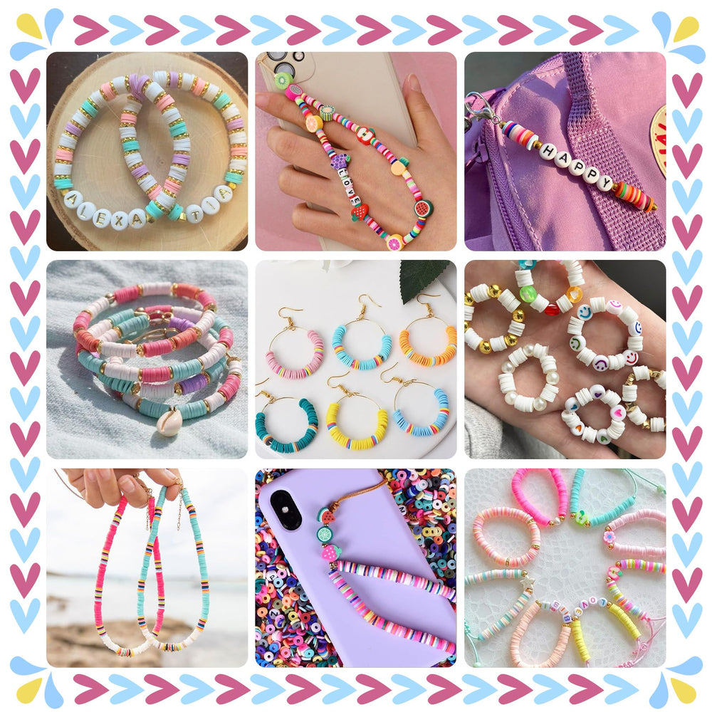 Gionlion bracelet making kit with storage box and accessories laid out