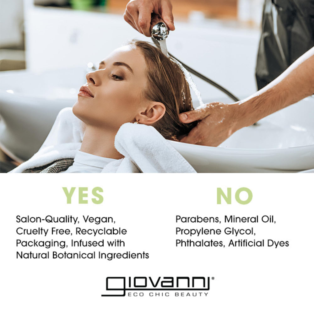 GIOVANNI Smoothing Castor Oil Shampoo keratin boost icon signaling strengthening benefits
