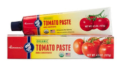 Giovanni's Organics California tomatoes highlight premium flavor in paste.