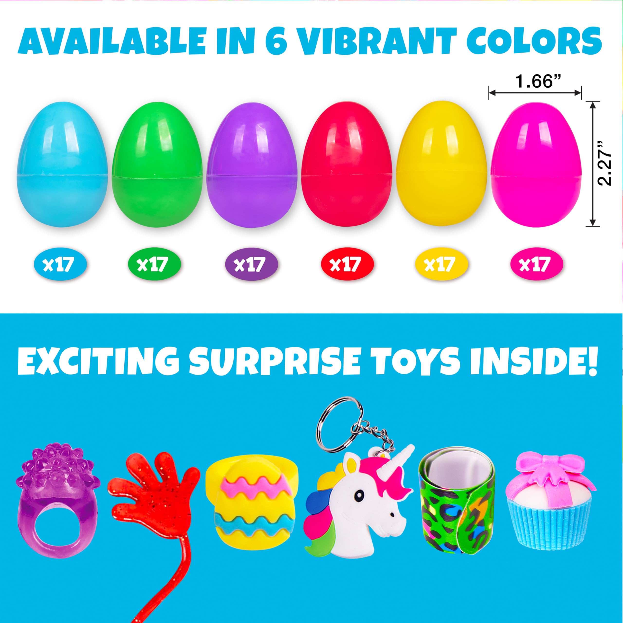 Giraffe eggs include stickers to spark creativity and scavenger hunt excitement