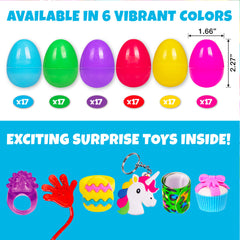 Giraffe eggs include stickers to spark creativity and scavenger hunt excitement