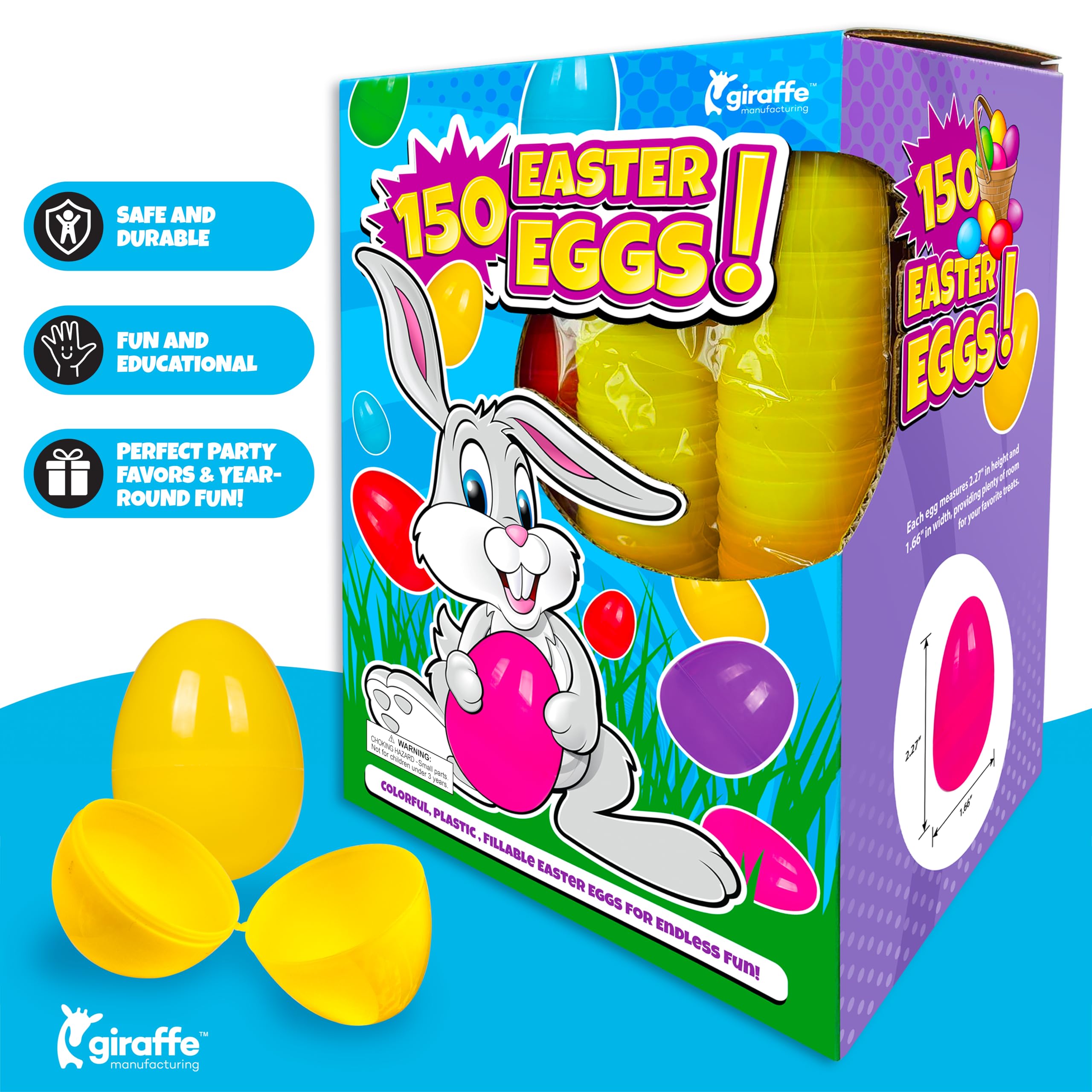 Giraffe Manufacturing eggs reusable and easy to store
