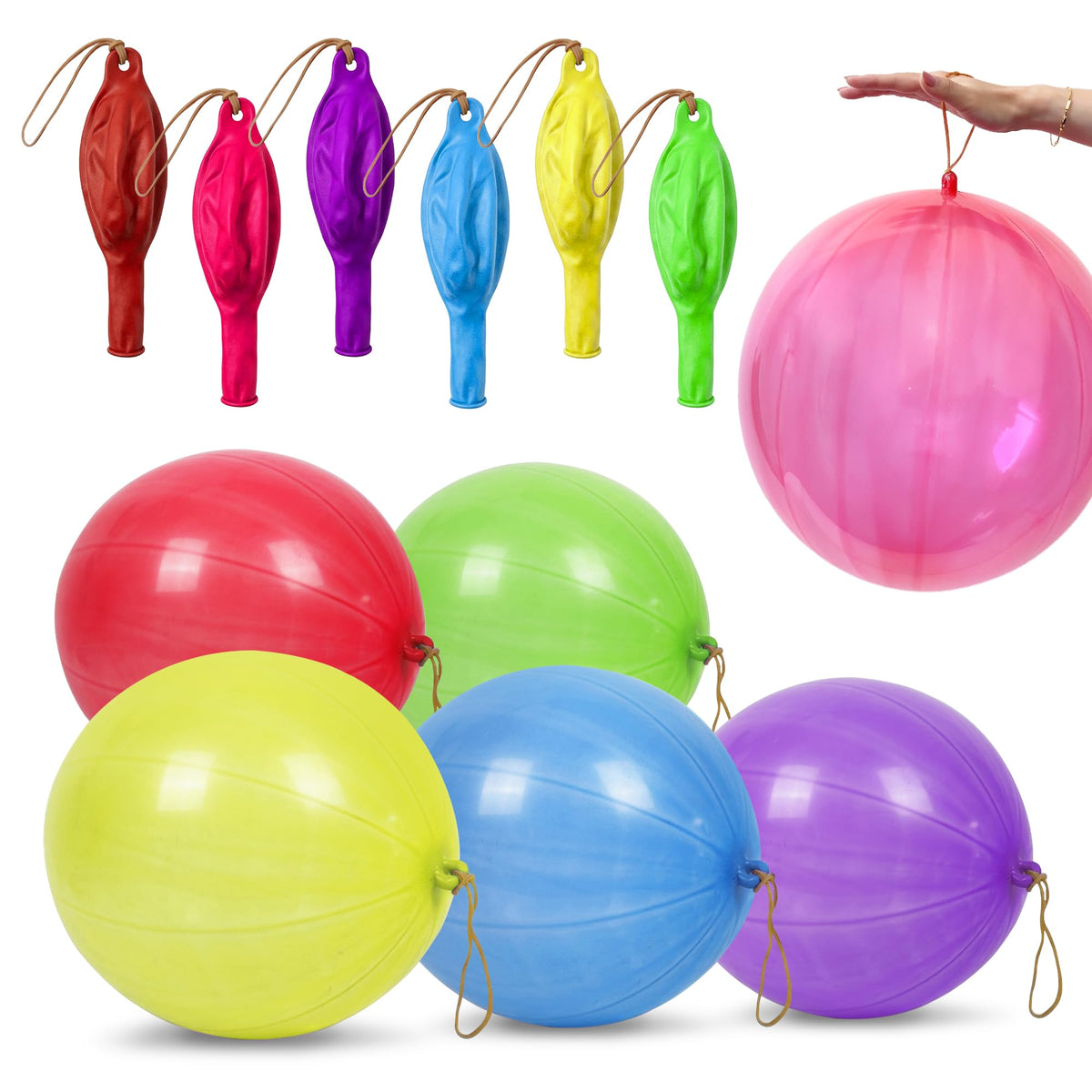 Giraffe Manufacturing neon yellow punch balloons add bright color to Easter baskets and games.