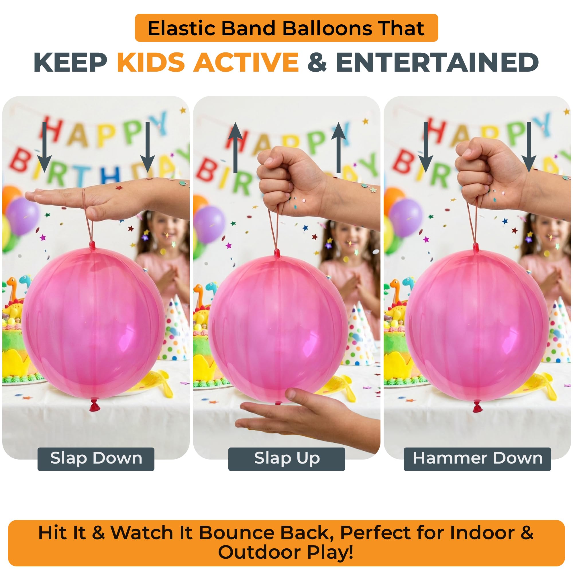Giraffe Manufacturing 18-inch party-favors punch balloons create festive goody bags and games.