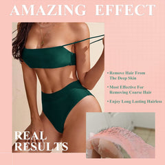GIRLEARLE Brazilian waxing beads with rose formula for smooth results.