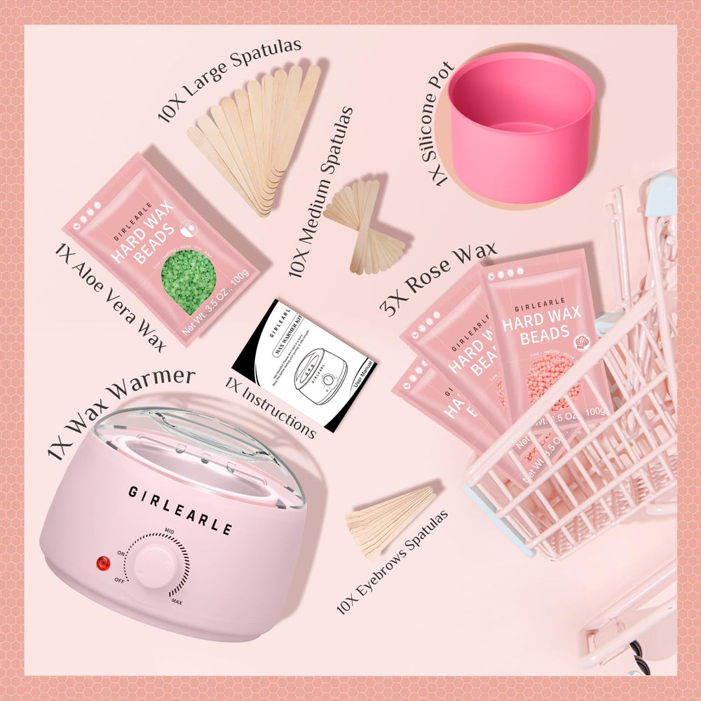 GIRLEARLE eyebrow waxing kit for clean lines and smoother skin.