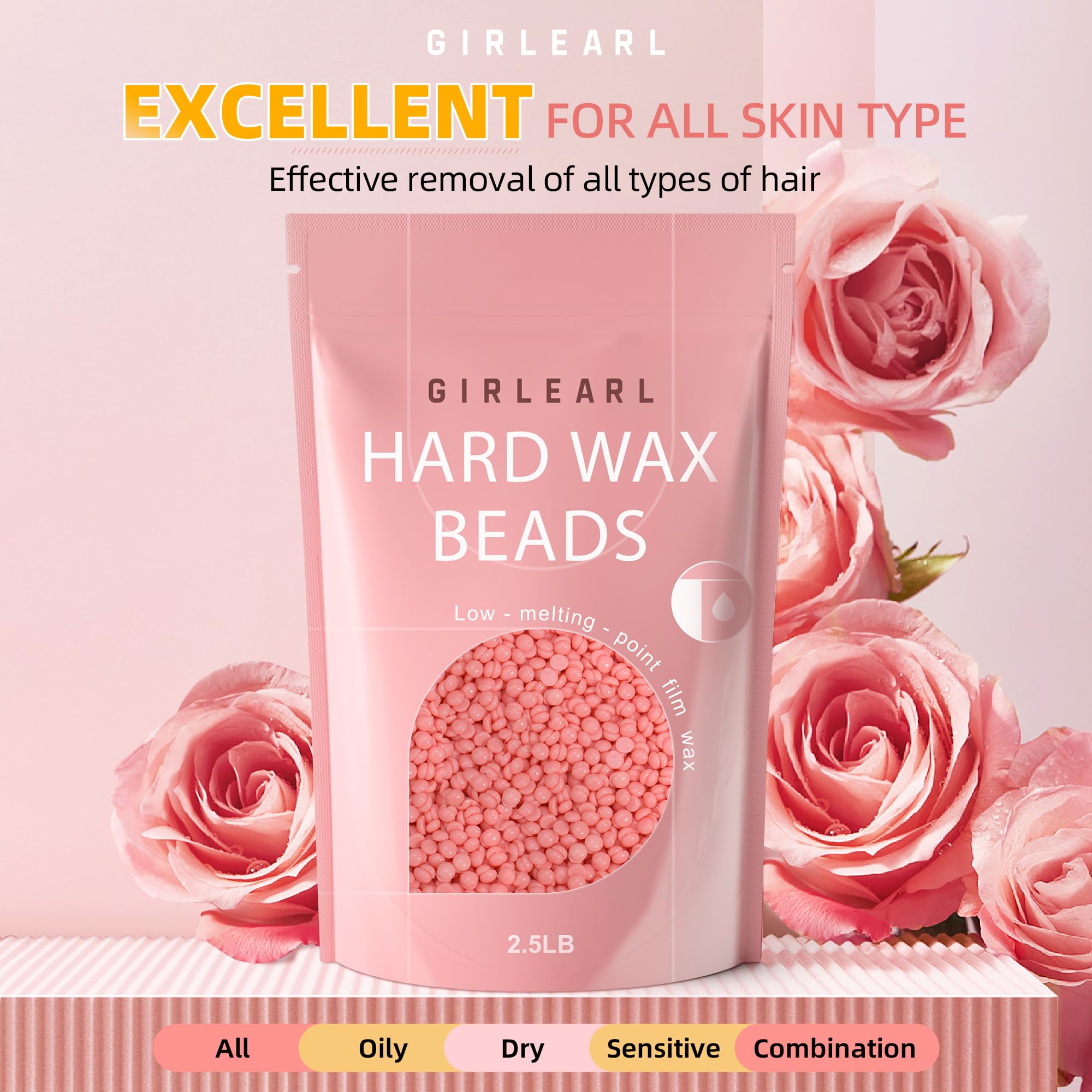 GIRLEARLE silk-skin finish after waxing with rose oil.
