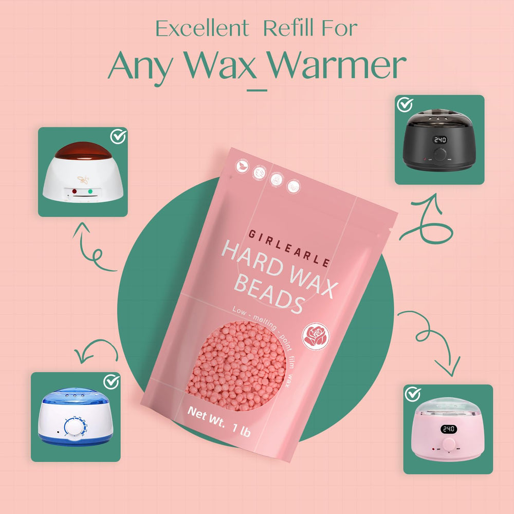 GIRLEARLE wax machines compatibility for easy DIY waxing.