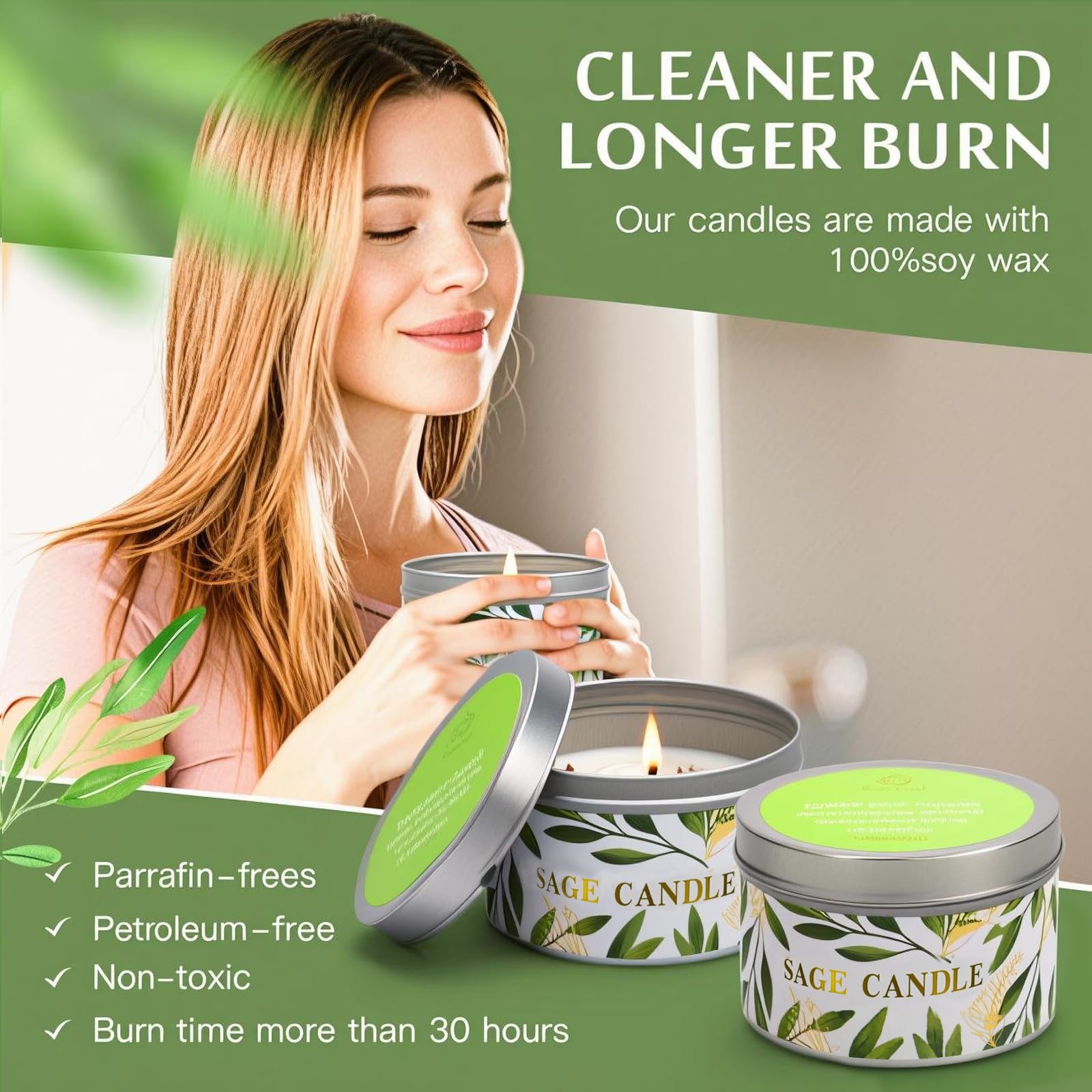 Gisly energy cleansing candle helps refresh rooms with a soothing fragrance.