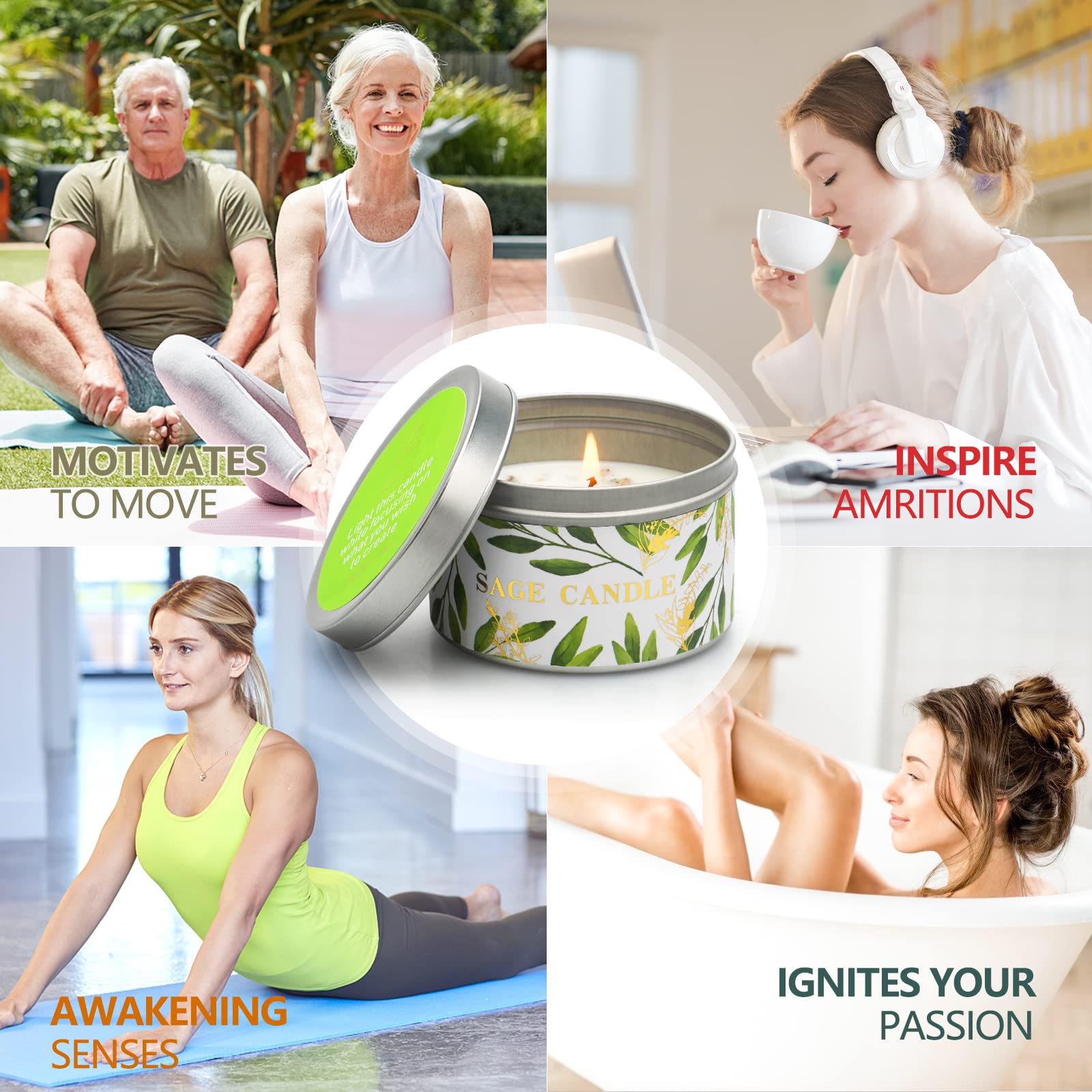 Gisly sage candle gift set ideal for housewarmings and wellness gifting.