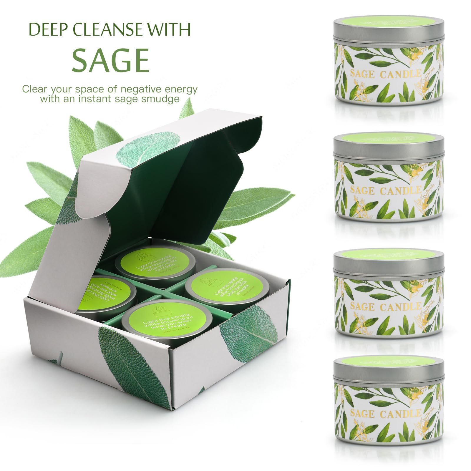 Gisly sage candle during meditation enhances focus and mindfulness.